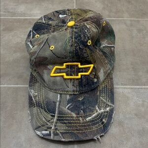 Chevrolet Camouflage Cap with Yellow Logo